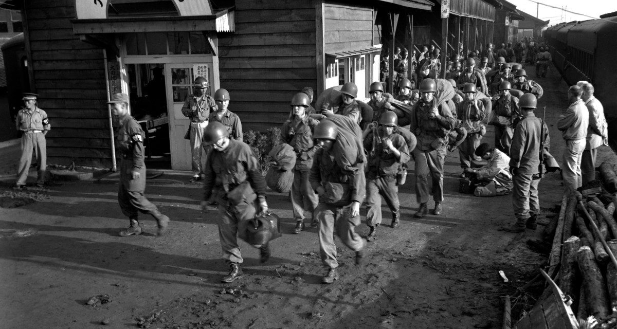 Image of US army soldiers in practicing task force readiness