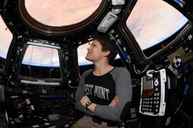 Image: Lt. Col. Anne McClain, Class of 2002, spent 6 1/2 months aboard the International Space Station from December 2018 to June 2019. She is the first female West Point graduate to become an astronaut. (Photo Courtesy of NASA)