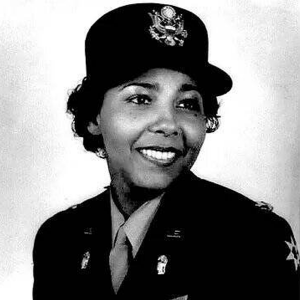 Charity Adams head and shoulders, wearing a U.S. Army uniform. 