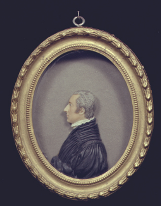 Wax portrait of Rev. William Emerson (Concord Library)