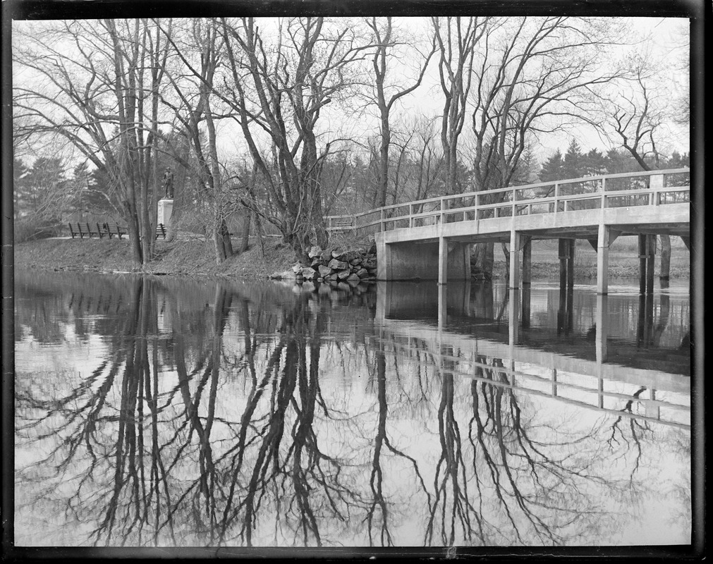 North Bridge, Concord, from the British Point of View (Boston Public Library)