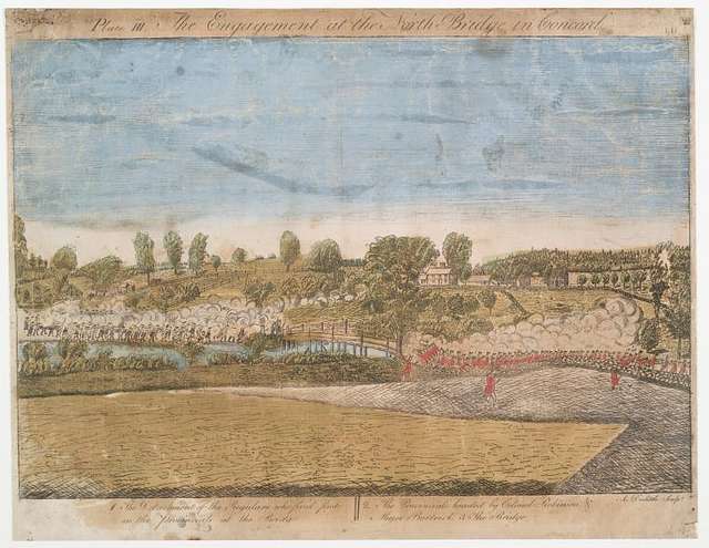 The Engagement at North Bridge in Concord (New York Public Library)