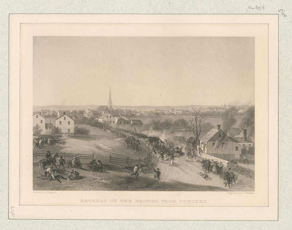 Retreat of the British from Concord (New York Public Library)