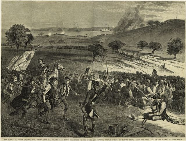 The stage was set for the Battle of Bunker Hill, 17 June 1775 (New York Public Library)