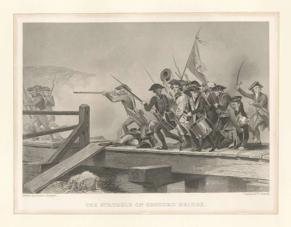 The Struggle on Concord Bridge (New York Public Library)